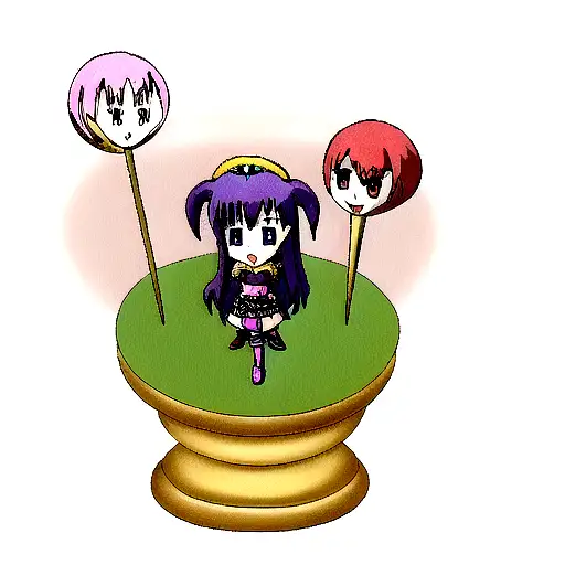 Anime Girl Wizard Goth Medieval Court Jester