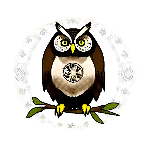 Owl With Vegvisir