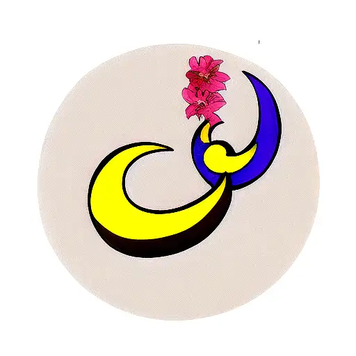 Create A Unique Tattoo That Includes A Crescent Moon In The Background Kokushibo