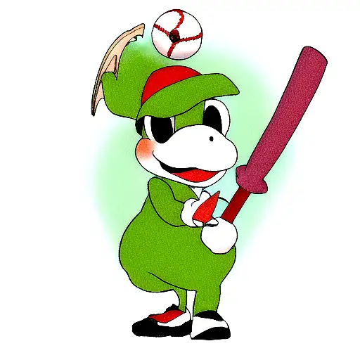 Yoshi With A Baseball Bat