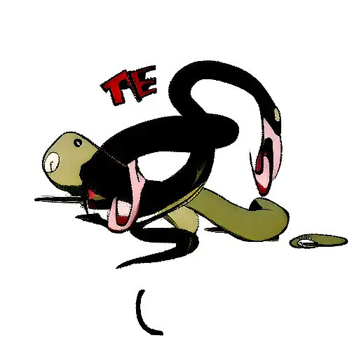 Snake Tearing Itself Apart