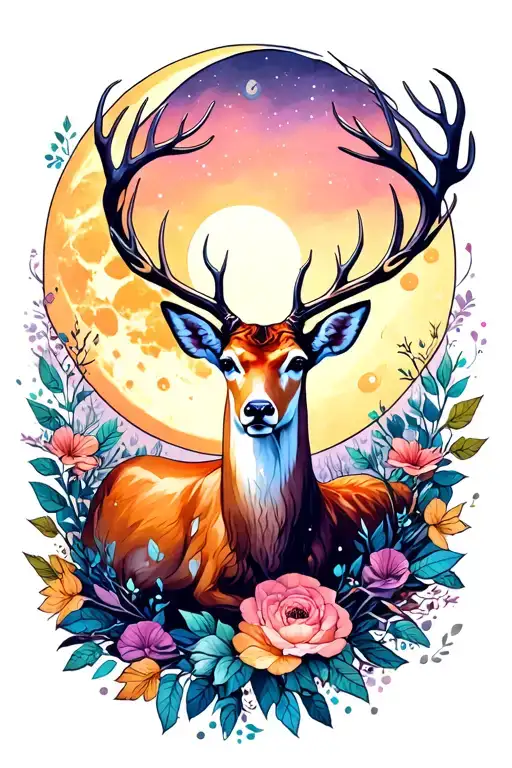 Deer And Moon Surrounded My Music