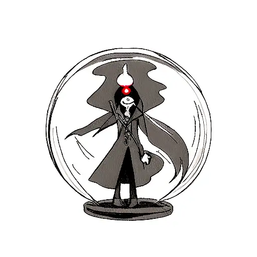 Grim Reaper Holding Crystal Ball