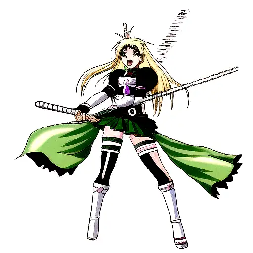 Anime Girl In The Form Of A Celtic Warrior