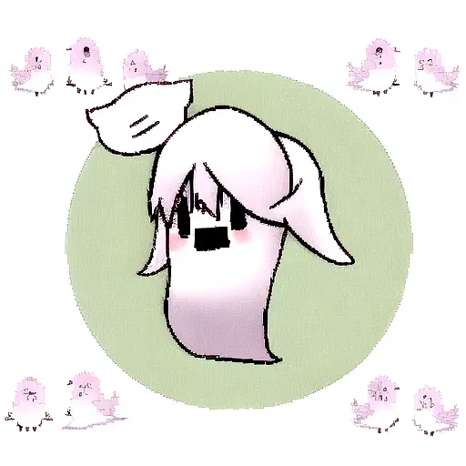 Cute Ghost Background 4 Birds