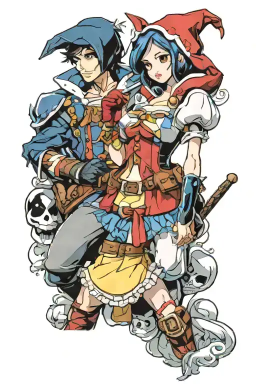 Snow White And Red Hood From The Pilgrim Squad From The Mobile Game Nikke