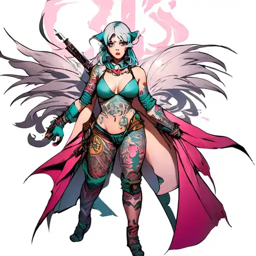 Bimbo Warrior With Huge