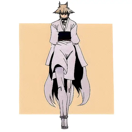 Full Body Wolf Standing Oon Rock