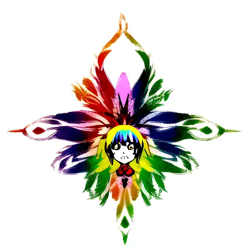 A Colorful Tattoo With My Daughter Name Giovana