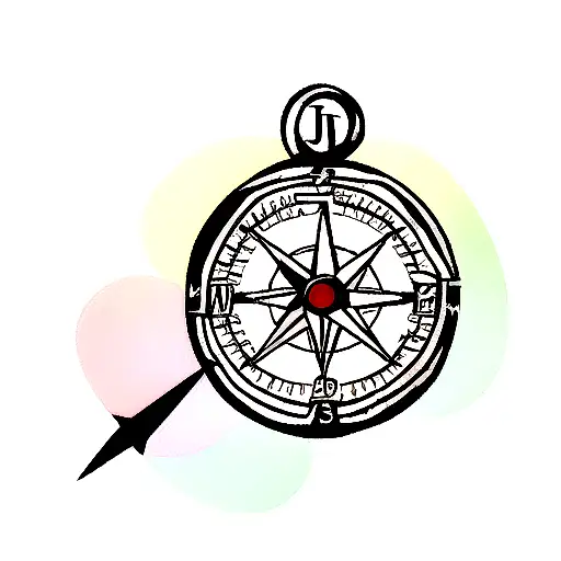 Compass With Letter J