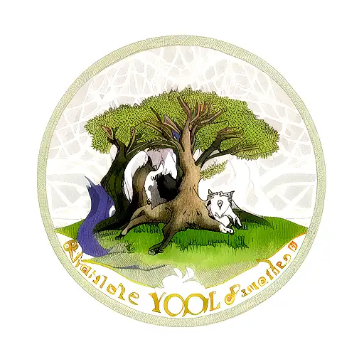 Wolf With Tree Of Life