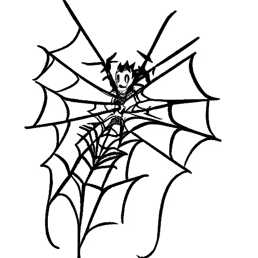 Spider With Character In Middle