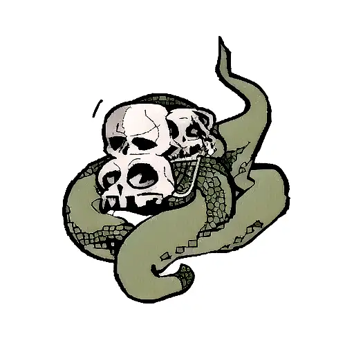 Skull And Snake