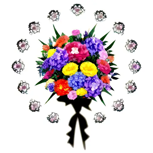Dark Bouquet Of Flowers With Many Different Flowers
