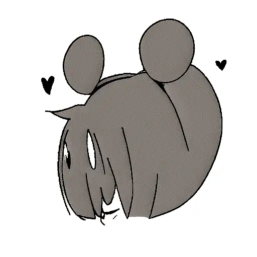 Simple Minnie Mouse Heart Shaped Black And White Just The Head