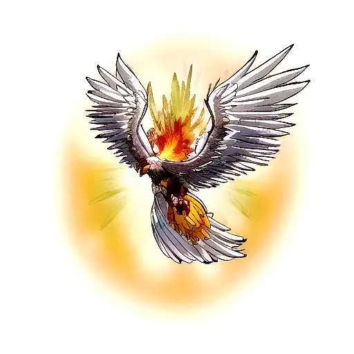 A Phoenix With Burning Majestic Feathers Soaring Into The Sky Final Fantasy 16