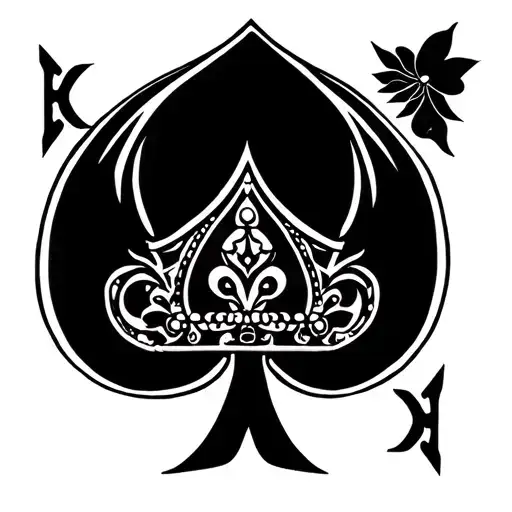 Queen Of Spade Symbol Made