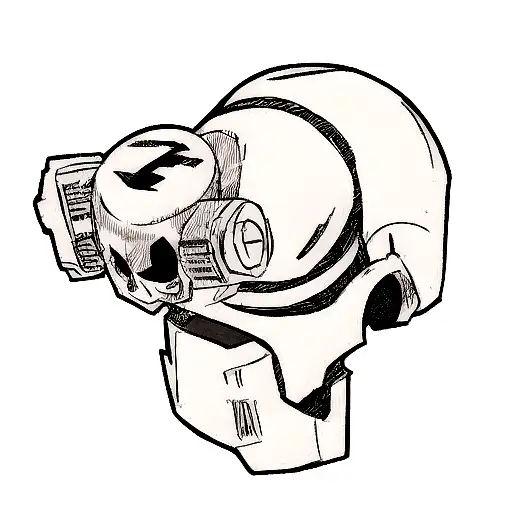 A Detailed Skull With A Warzone Helmet And Gaming Symbols Incorporated
