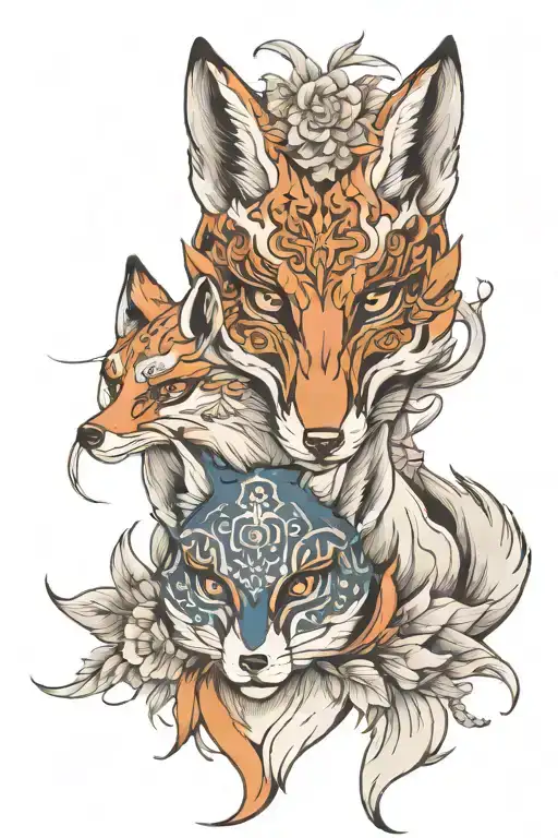 Paired Fox Mask