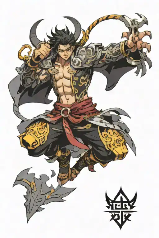 Half Angel Half Demon Slayer Fighting