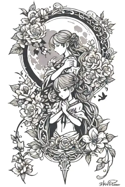 Love And Moon And Flowers