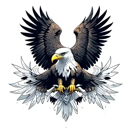 American Eagle Perched On 505