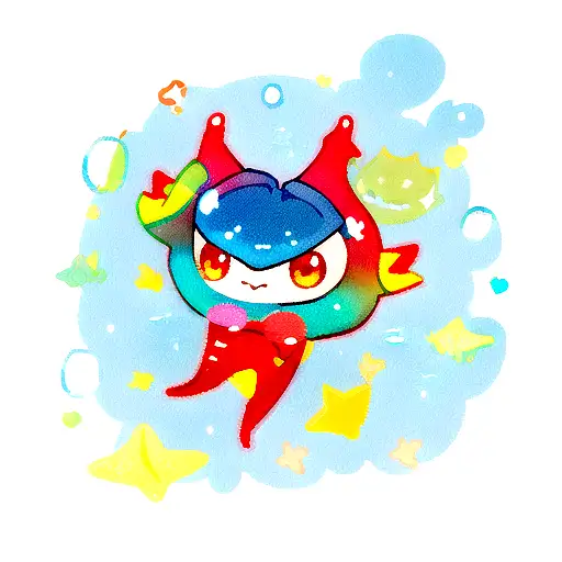 Cute Stingray With Bubbles Saying Color Red Blue And Yellow