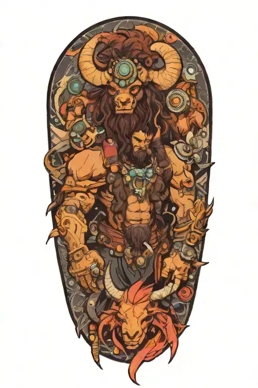 Male Tauren With Female Space Alien