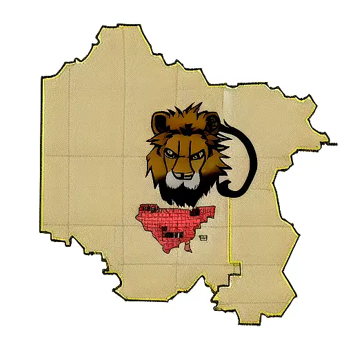 Scar Lion In The Map Of Punjab State