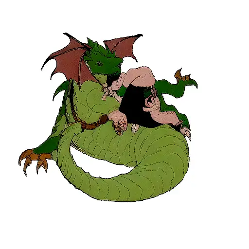 Dragon Wrapped Around An Arm