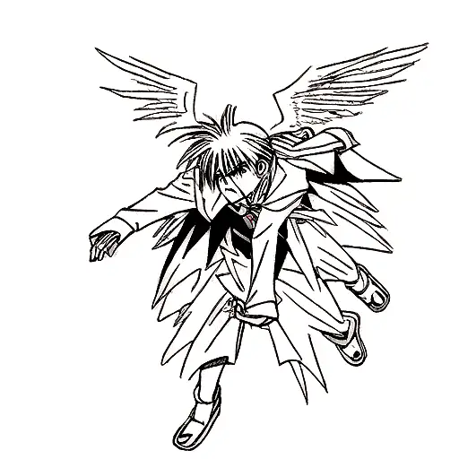 Angel Battling Demons