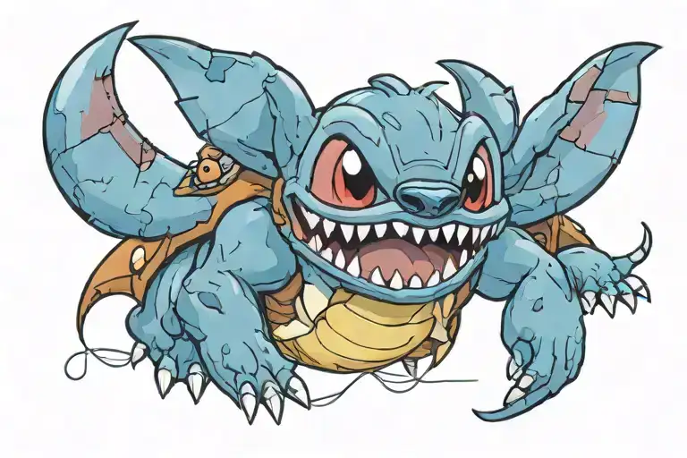 Stitch With Pet Chomper From Mario