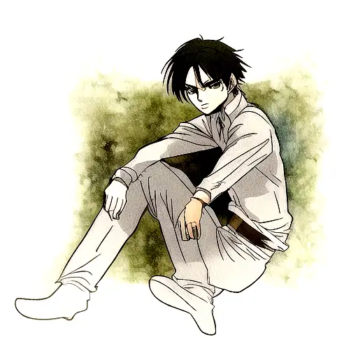 Tarot Style Card Of Eren Yeager