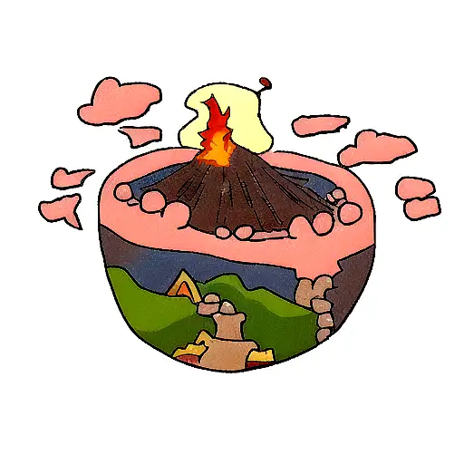 Dragon In A Volcano