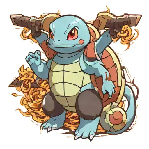 Squirtle In Demon Slayer Anime Character