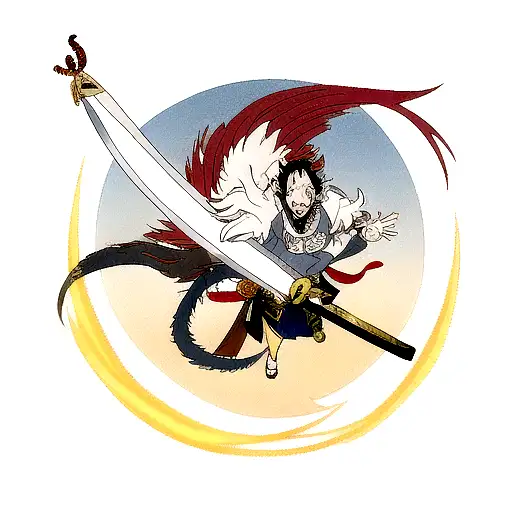 Samurai Sword With Dragon Going Around It