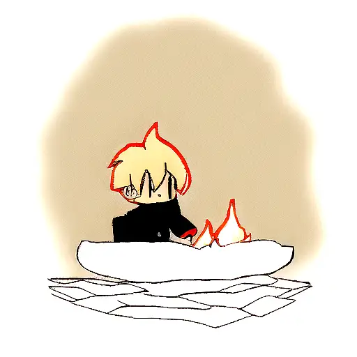 A Person By A Fire At Night