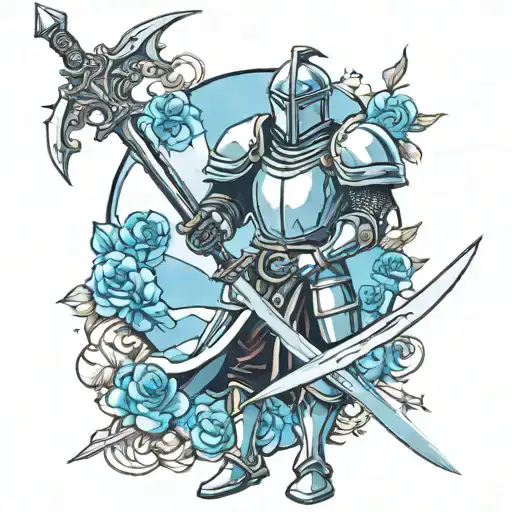 European Knight Holding Sword