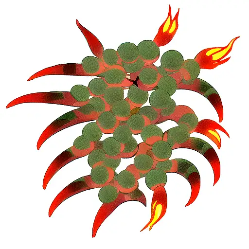 Centipede With Fire