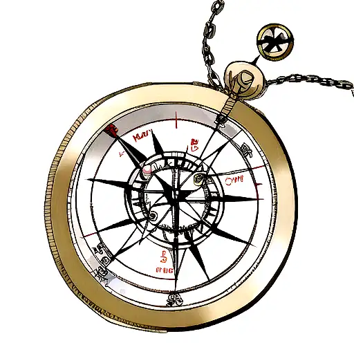 Compass With Chain