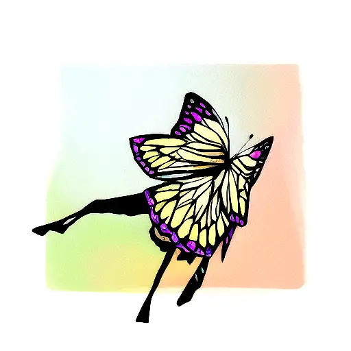 Butterfly With A Letter R In One Wing