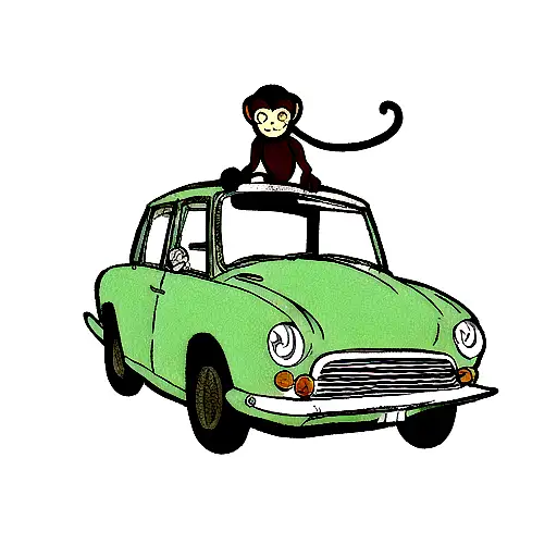 Monkey With Car