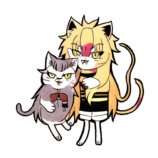 One Eye Half Lion Half Cat