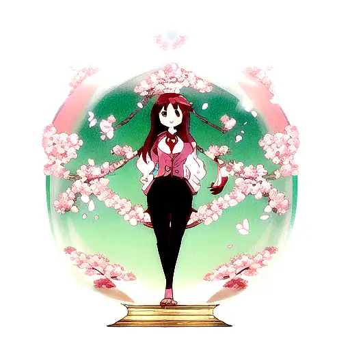 Hourglass With 2 Cherry Blossoms