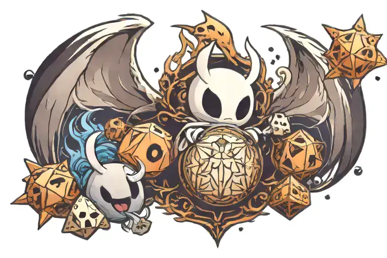 Ori And Hollow Knight With A 20 Dice