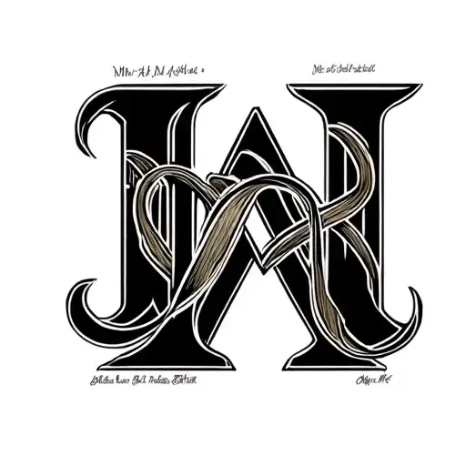 Infinity Symbol With The Initials M H Letter Inside