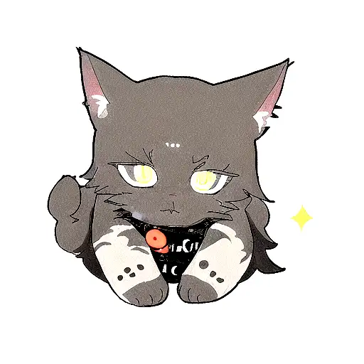 Tattoo Of A Mystical Black Cat With Glowing Eyes And The Number 999 Hidden In Its Fur