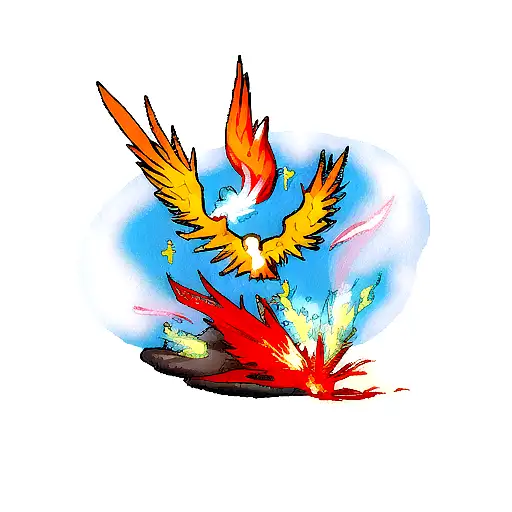 Phoenix With Water And Fire