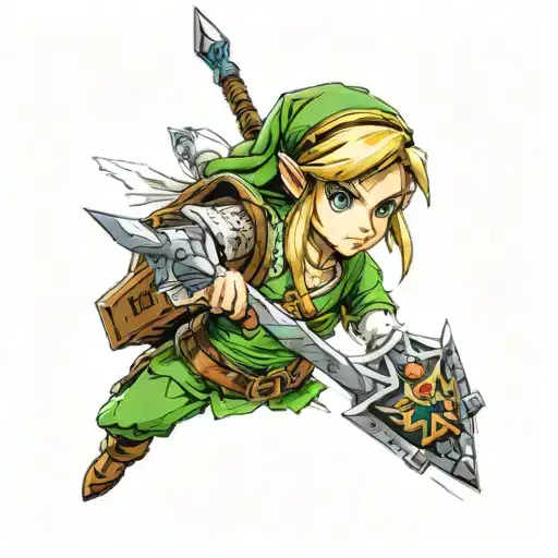 A Realistic Portrait Of The Client's Favorite Zelda Character With A Modern Twist