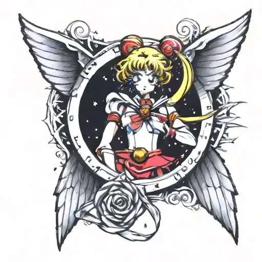 Need A Tattoo Sketch Color On The Forearm Theme Sailor Moon